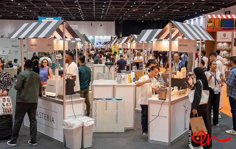 فروشنده‌های نمایشگاه قهوه اصفهان و جمعیت بالای نمایشگاه