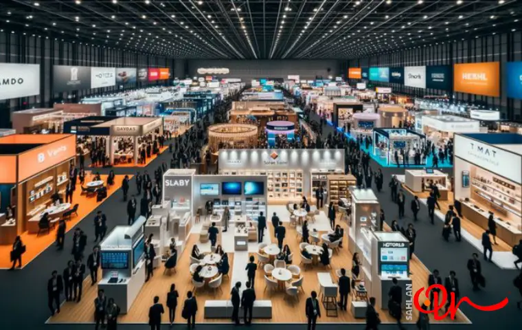 نمایشگاه صنعت ساختمان با هجوم افراد زیاد و کف پوش طوسی