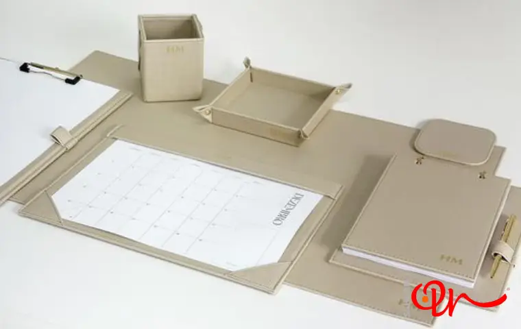 ست رومیزی اداری به رنگ کرمی 