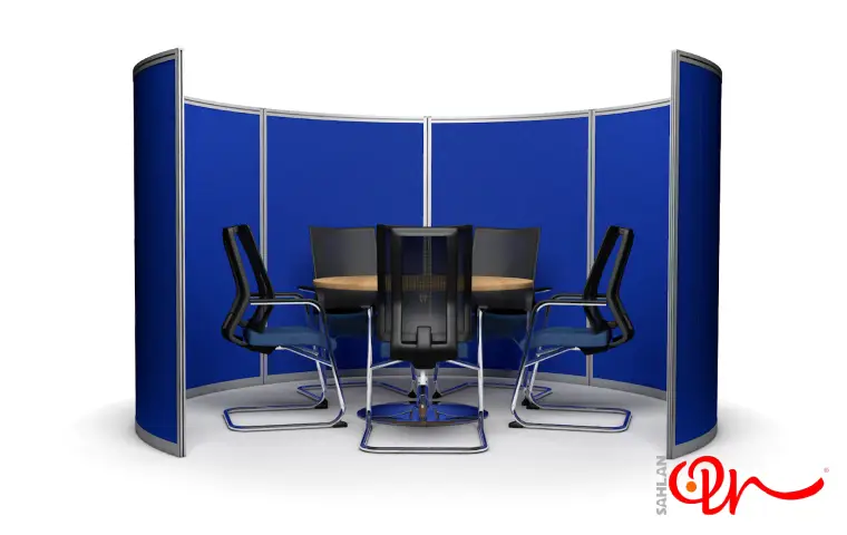 پاراوان اداری به رنگ آبی