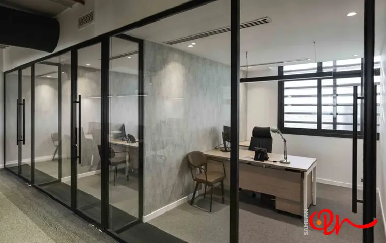 ترکیب مدل پارتیشن آلومینیومی با شیشه