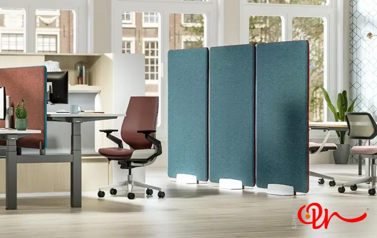 پاراوان اداری به رنگ آبی تیره