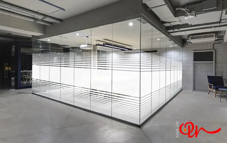 پارتیشن فریم لس با ترکسی شیشه مات و شفاف