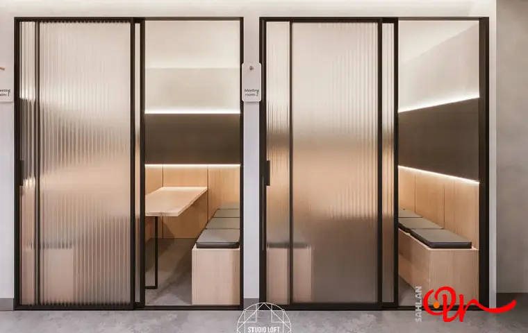 پارتیشن آلومینیومی با شیشه مات