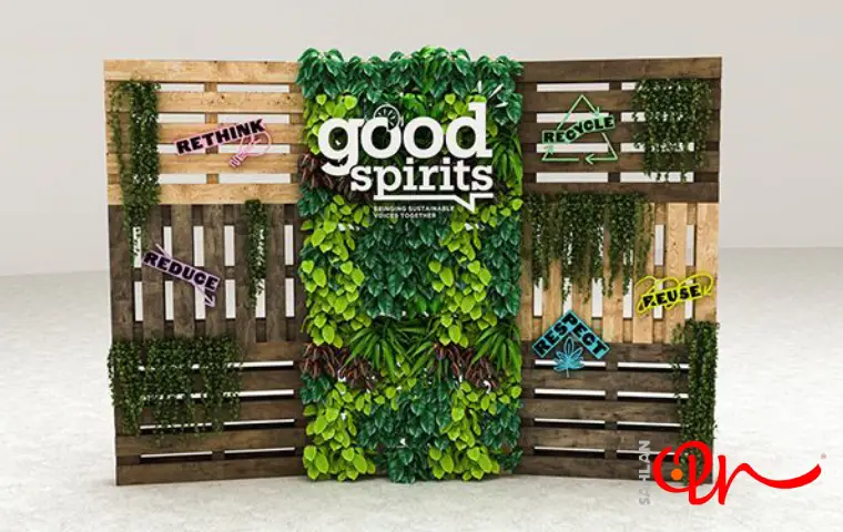 نمایی از دیوار یک غرفه نمایشگاهی جذاب در نمایشگاه کشاورزی