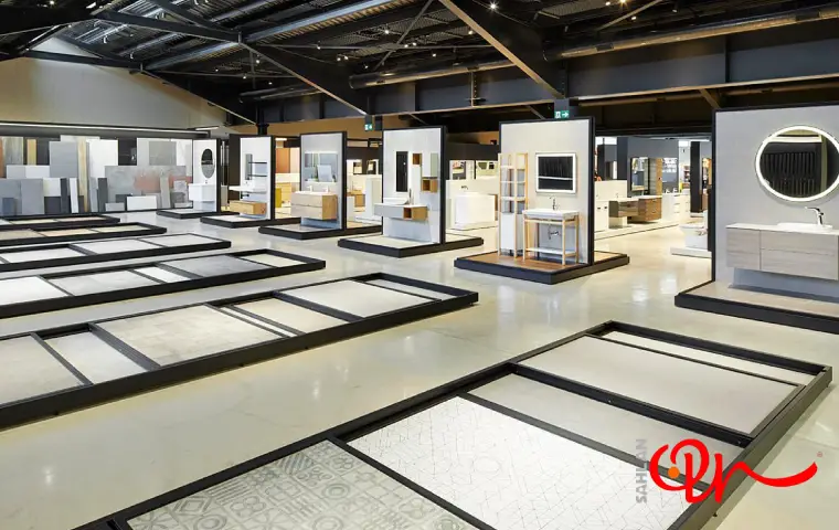 تعداد زیادی نمونه از کاشی در نمایشگاه کاشی و سرامیک اصفهان