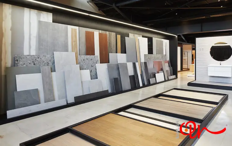 نمونهای از سنگها در نمایشگاه کاشی و سرامیک اصفهان