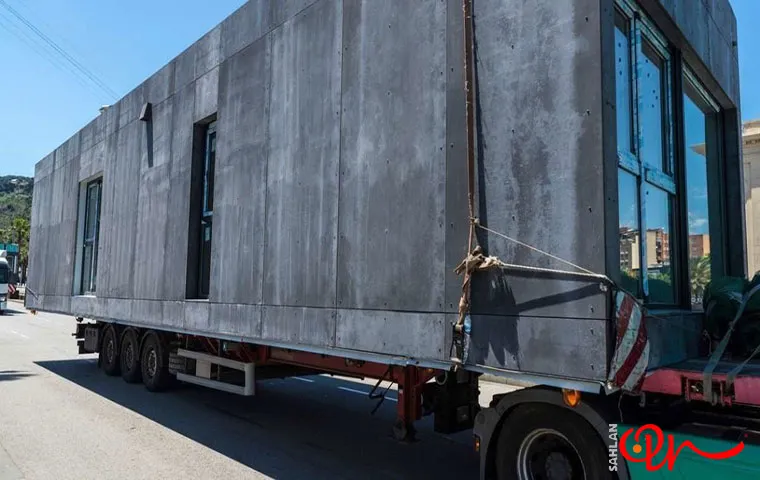 حمل و نقل سازه پیشساخته بتنی به محل احداث به کمک تریلی