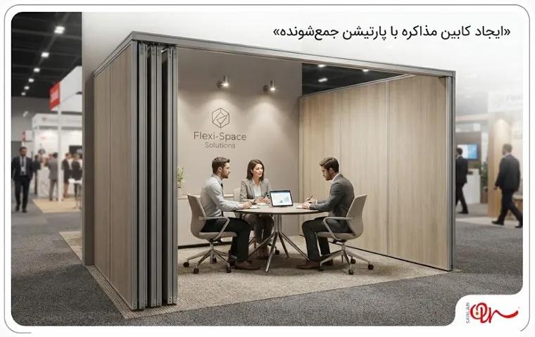 کاربرد پارتیشن جمع‌شونده در کابین مذاکره نمایشگاهی