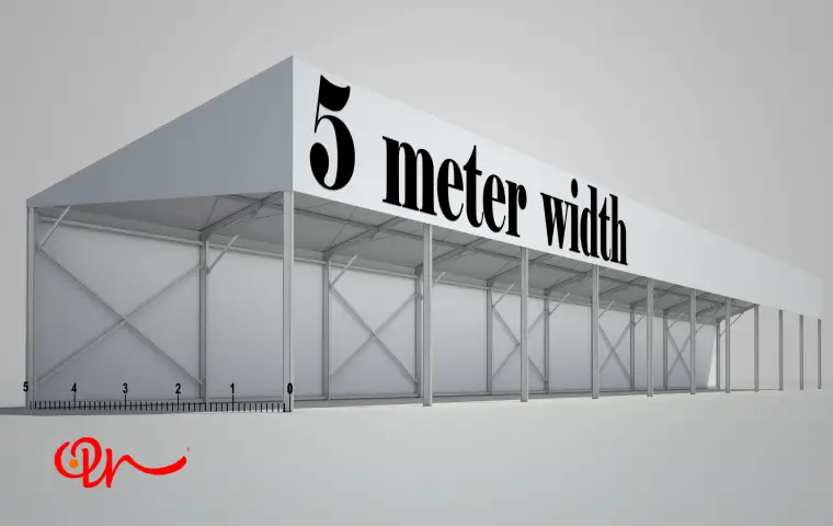 سازه آلومینیومی عرض 5 متر